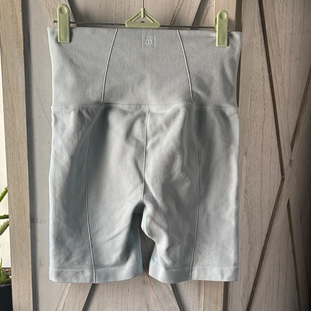 Women's Baby Blue High-Waisted Shorts